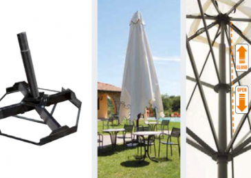 CAPRI parasol Scolaro Armature Aluminium dim 5x5 -