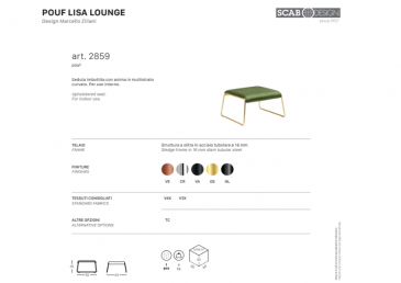 La Lisa lounge et son pouf, mobilier SCAB DESIGN